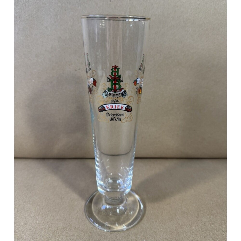 Lindemans Merchant Du Vin Framboise Belgian Beer Drink Glass Barware Belgium